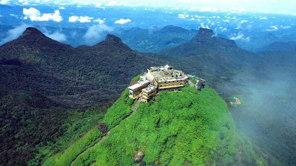 panaromic view of adams peak also calld as sri pada in Sri Lanka
